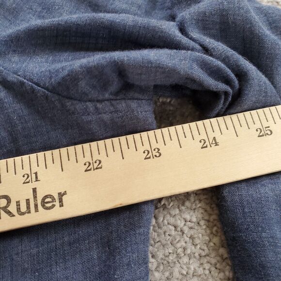 Vince Shirt Mens Large Blue Button Up Lightweight Chambray Double Face - Picture 9 of 12